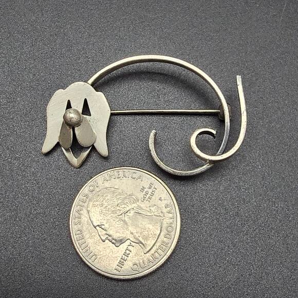 Sterling Silver Dog Brooch Beau Sterling Hound Dog Lover Gift - Picture 6 of 10